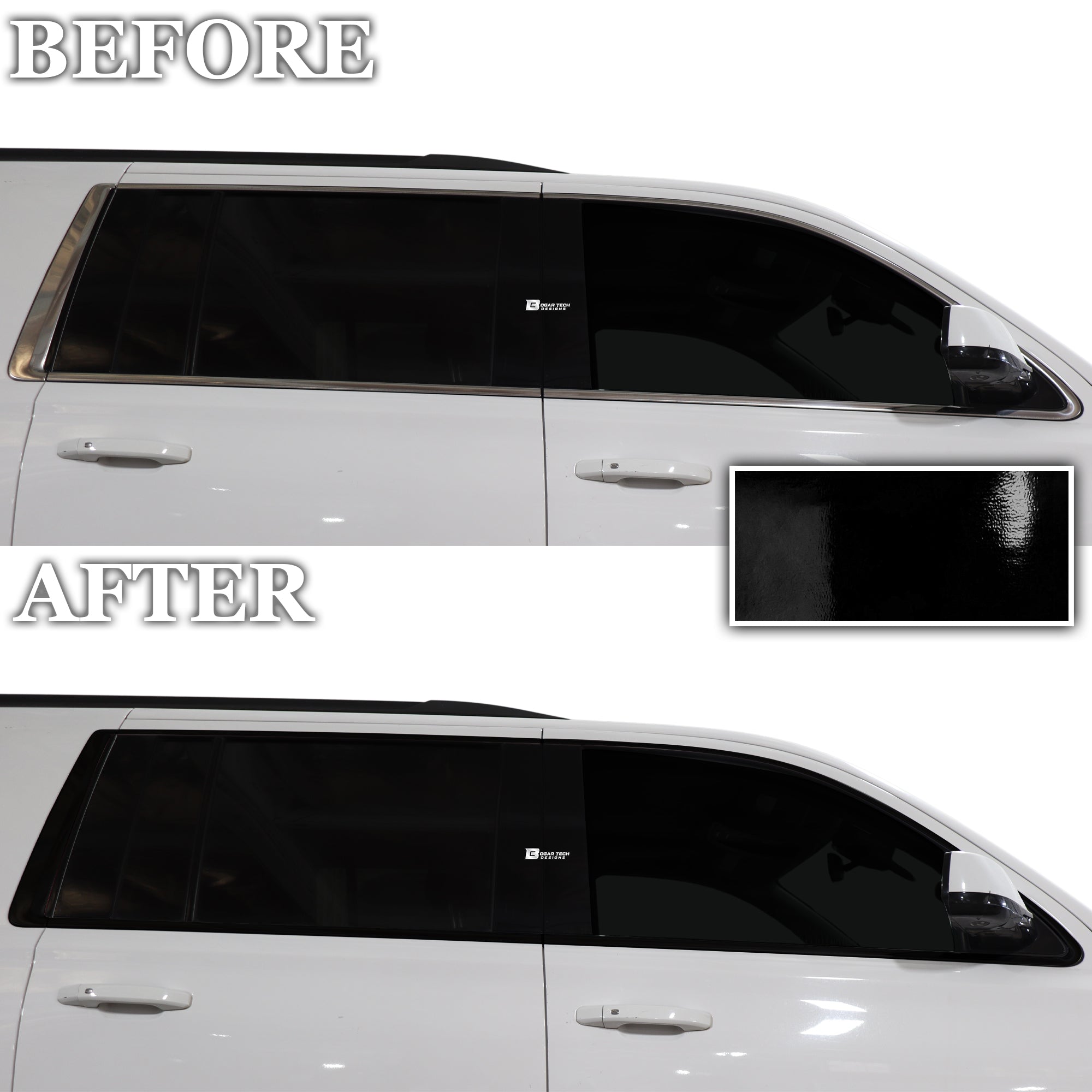 Vinyl Chrome Delete Blackout Decal Stickers Overlay Film Fits GMC Yukon XL 2015 - 2020 - Bogar Tech Designs