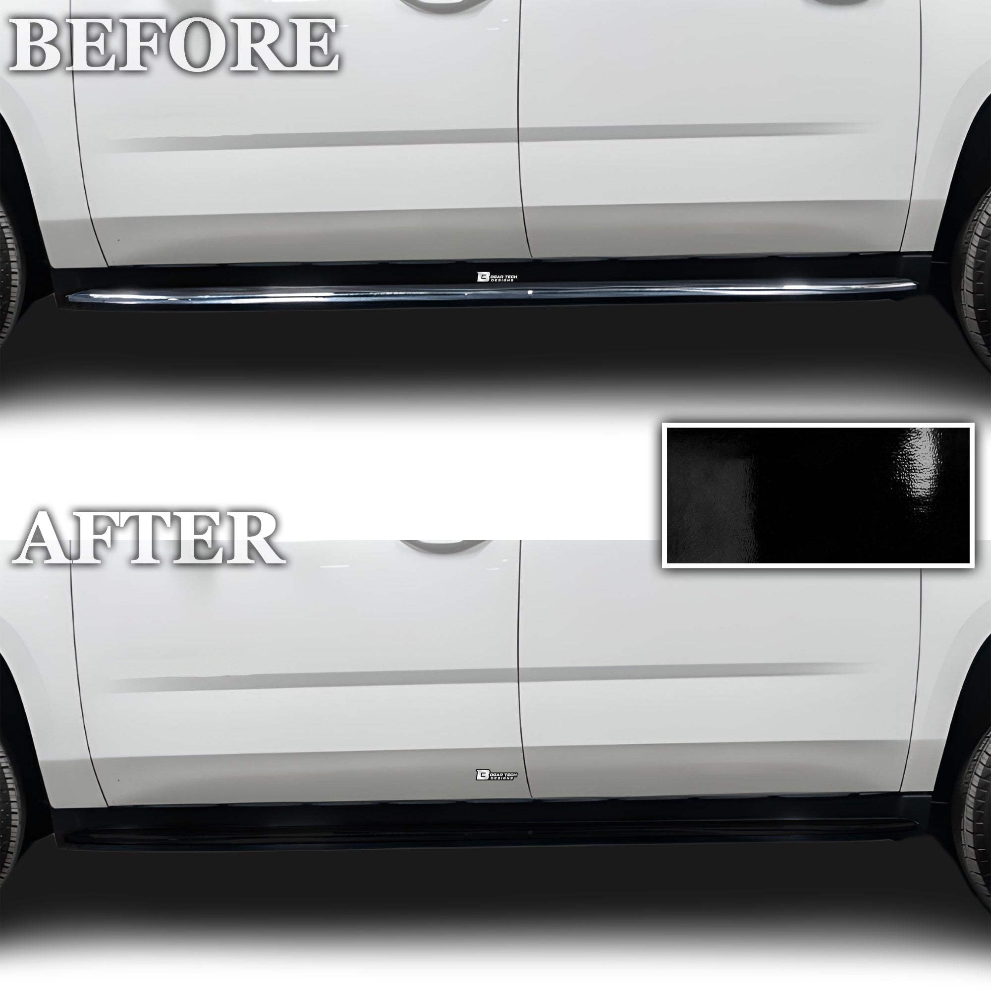 Vinyl Chrome Delete Blackout Decal Stickers Overlay Film Fits GMC Yukon XL 2015 - 2020 - Bogar Tech Designs