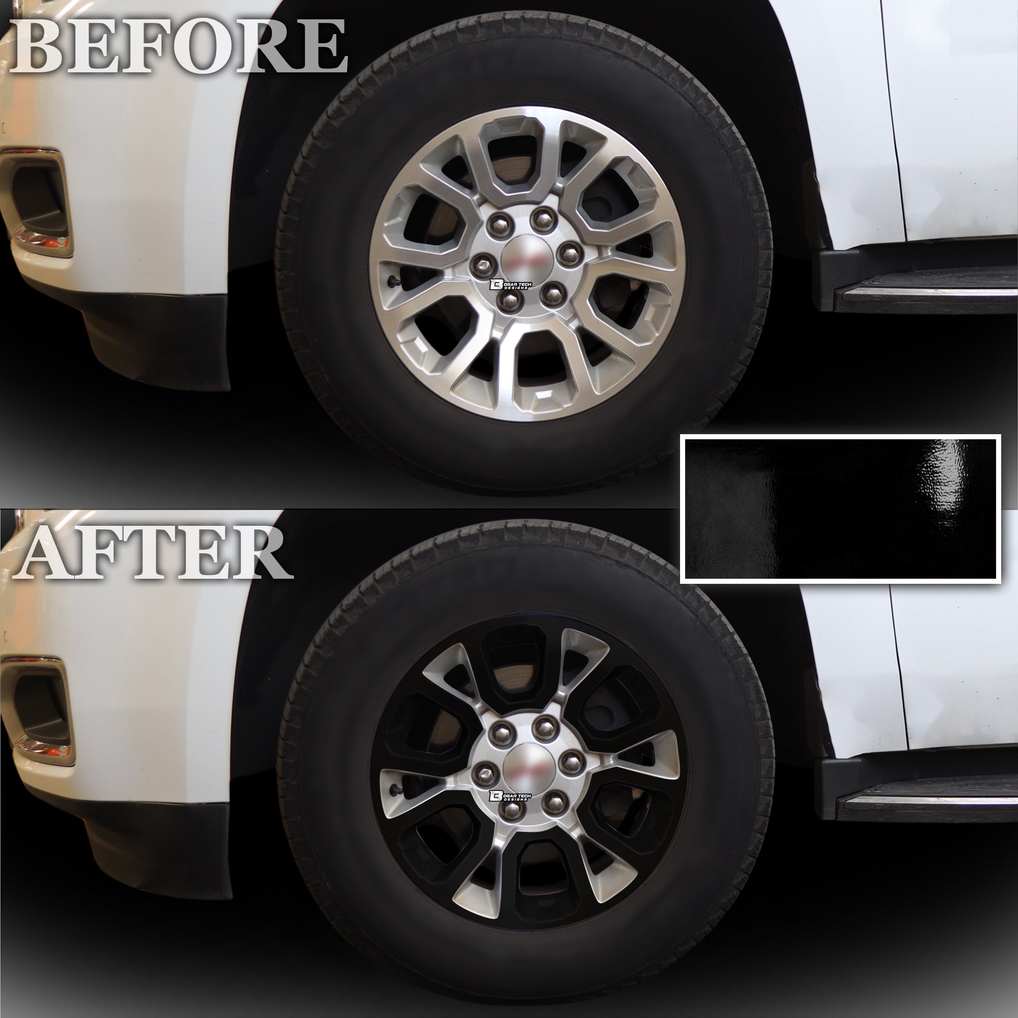Vinyl Chrome Delete Blackout Decal Stickers Overlay Film Fits GMC Yukon XL 2015 - 2020 - Bogar Tech Designs