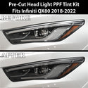 Full Headlight Taillight Precut Smoked PPF Tint Kit Film Overlay Fits Infiniti QX80 2018-2022