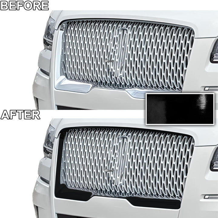 Fits Lincoln Navigator (L) 2018 - 2024 Vinyl Chrome Delete Blackout Decal Stickers Overlay Film - Bogar Tech Designs