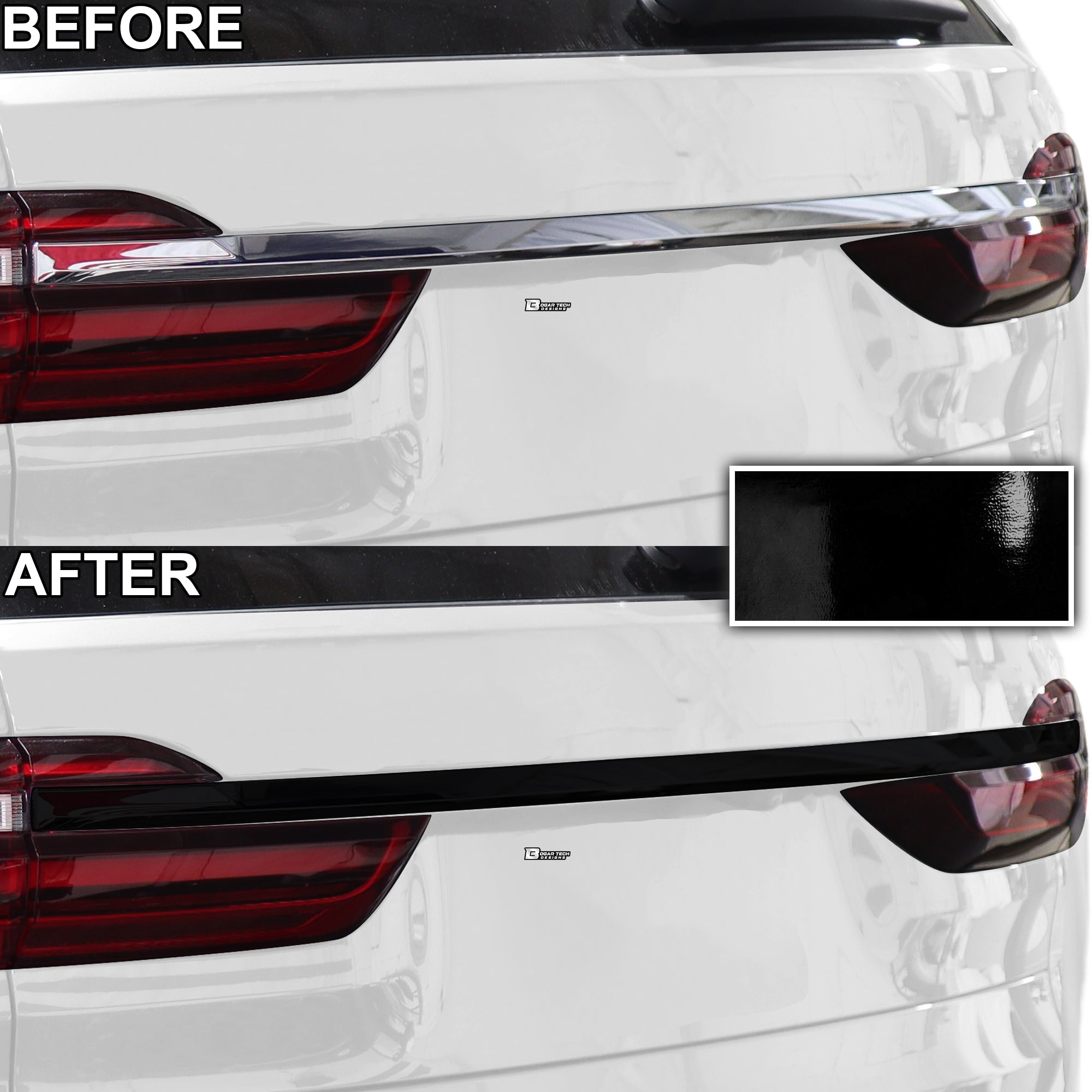 Vinyl Chrome Delete Blackout Decal Stickers Overlay Film Fits BMW X7 2019 - 2025 - Bogar Tech Designs