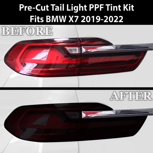 Full Headlight Taillight Precut Smoked PPF Tint Kit Film Overlay Fits BMW X7 2019-2022