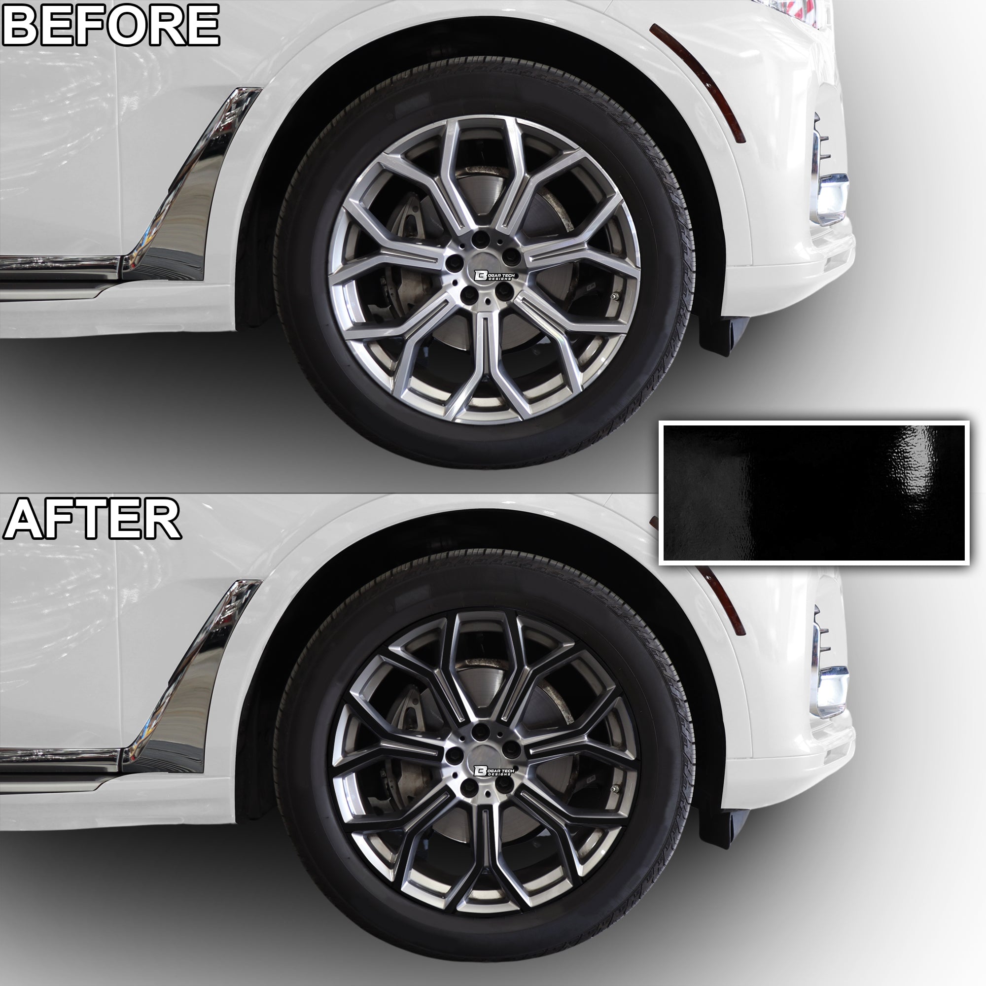Vinyl Chrome Delete Blackout Decal Stickers Overlay Film Fits BMW X7 2019 - 2025 - Bogar Tech Designs