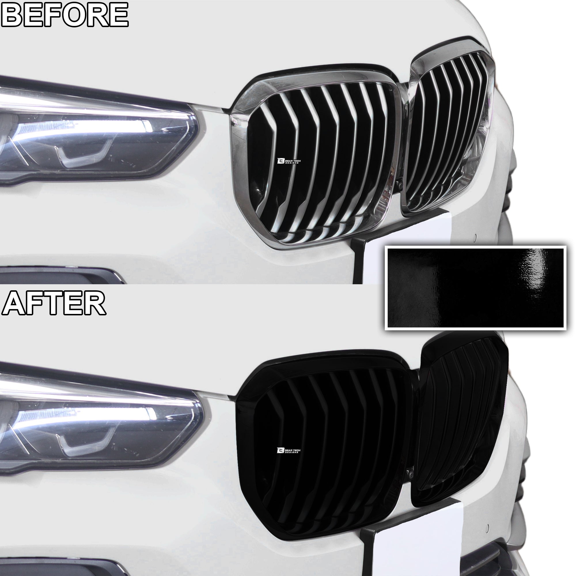 Vinyl Chrome Delete Blackout Decal Stickers Overlay Film Fits BMW X5 2019 - 2025 - Bogar Tech Designs