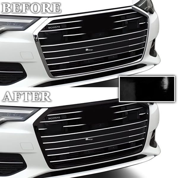 Vinyl Chrome Delete Blackout Decal Stickers Overlay Film Fits Audi A6 2019-2024