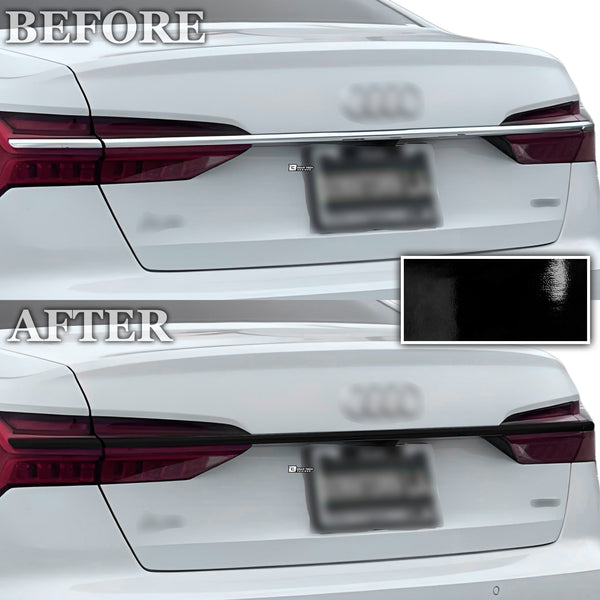 Vinyl Chrome Delete Blackout Decal Stickers Overlay Film Fits Audi A6 2019-2024