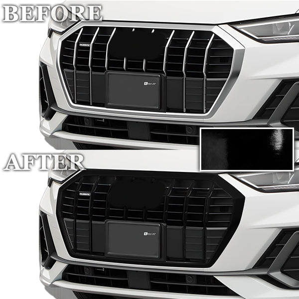 Vinyl Chrome Delete Blackout Decal Stickers Overlay Film Fits Audi Q3 2019-2024