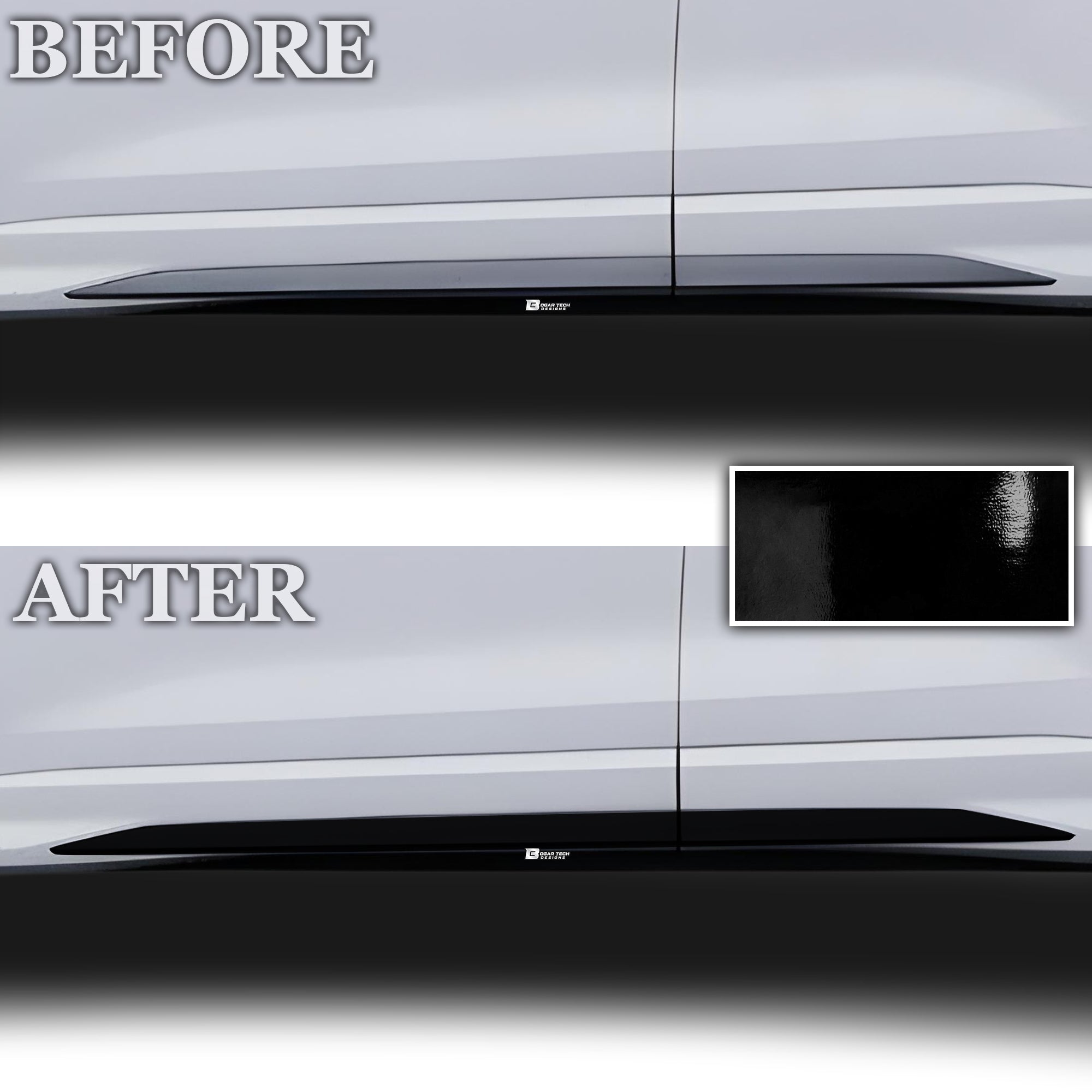 Vinyl Chrome Delete Blackout Decal Stickers Overlay Film Fits Audi Q3 2019 - 2025 - Bogar Tech Designs