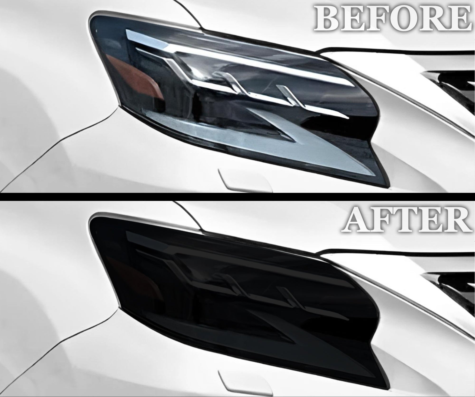 Full Headlight Taillight Precut Smoked PPF Tint Kit Film Overlay Fits Lexus GX 2010 - 2023 - Bogar Tech Designs