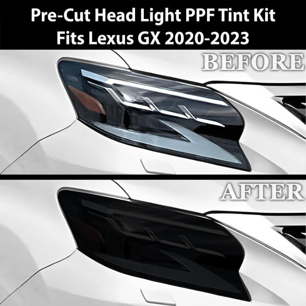 Full Headlight Taillight Precut Smoked PPF Tint Kit Film Overlay Fits Lexus GX