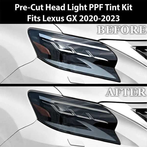 Full Headlight Taillight Precut Smoked PPF Tint Kit Film Overlay Fits Lexus GX