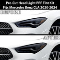 Full Headlight Taillight Precut Smoked PPF Tint Kit Film Overlay Fits Mercedes Benz CLA Class 2020-2024