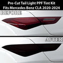 Full Headlight Taillight Precut Smoked PPF Tint Kit Film Overlay Fits Mercedes Benz CLA Class 2020-2024