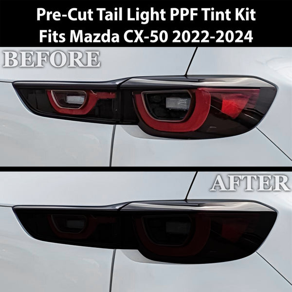 Full Headlight Taillight Precut Smoked PPF Tint Kit Film Overlay Fits Mazda Cx-50 2022+