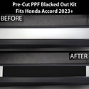 Fits Honda Accord 2023+ Precut Door Sill Premium Paint Protection Film PPF Decal Film Kit Cover, Gloss Black Carbon Fiber