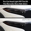 Full Headlight Taillight Precut Smoked PPF Tint Kit Film Overlay Fits Mercedes Benz EQS 2022+