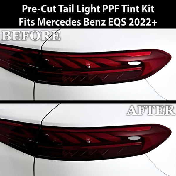 Full Headlight Taillight Precut Smoked PPF Tint Kit Film Overlay Fits Mercedes Benz EQS 2022+