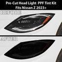 Full Headlight Taillight Precut Smoked PPF Tint Kit Film Overlay Fits Nissan Z 2023+