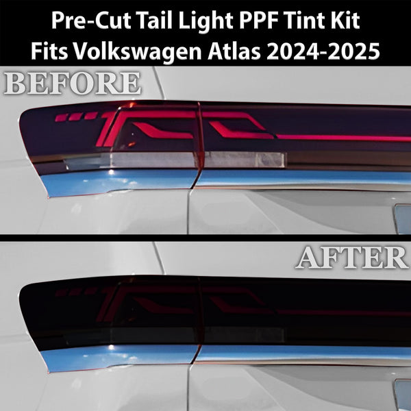 Full Headlight Taillight Precut Smoked PPF Tint Kit Film Overlay Fits Volkswagen Atlas 2024-2025