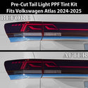 Full Headlight Taillight Precut Smoked PPF Tint Kit Film Overlay Fits Volkswagen Atlas 2024-2025