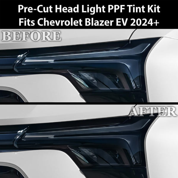 Fits Chevrolet Blazer EV 2024+ Full Headlight Taillight Precut Smoked PPF Tint Kit Film Overlay