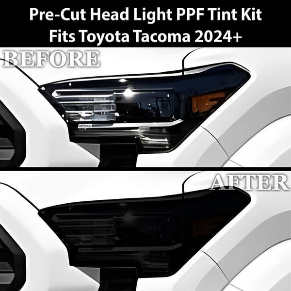 Fits Toyota Tacoma 2024+ Full Headlight Taillight Precut Smoked PPF Tint Kit Film Overlay