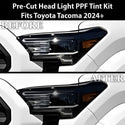 Fits Toyota Tacoma 2024+ Full Headlight Taillight Precut Smoked PPF Tint Kit Film Overlay