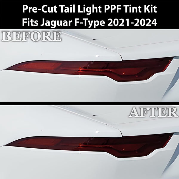 Full Headlight Taillight Precut Smoked PPF Tint Kit Film Overlay Fits Jaguar F-Type 2021+