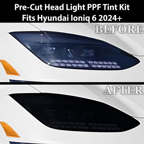 Full Headlight Taillight Precut Smoked PPF Tint Kit Film Overlay Fits Hyundai Ioniq 6 2023+