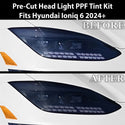 Full Headlight Taillight Precut Smoked PPF Tint Kit Film Overlay Fits Hyundai Ioniq 6 2023+