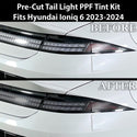 Full Headlight Taillight Precut Smoked PPF Tint Kit Film Overlay Fits Hyundai Ioniq 6 2023+