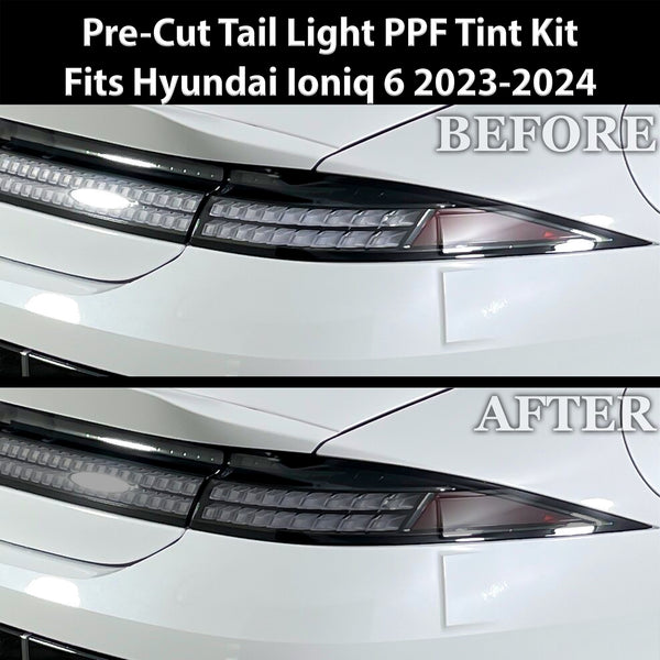 Full Headlight Taillight Precut Smoked PPF Tint Kit Film Overlay Fits Hyundai Ioniq 6 2023+