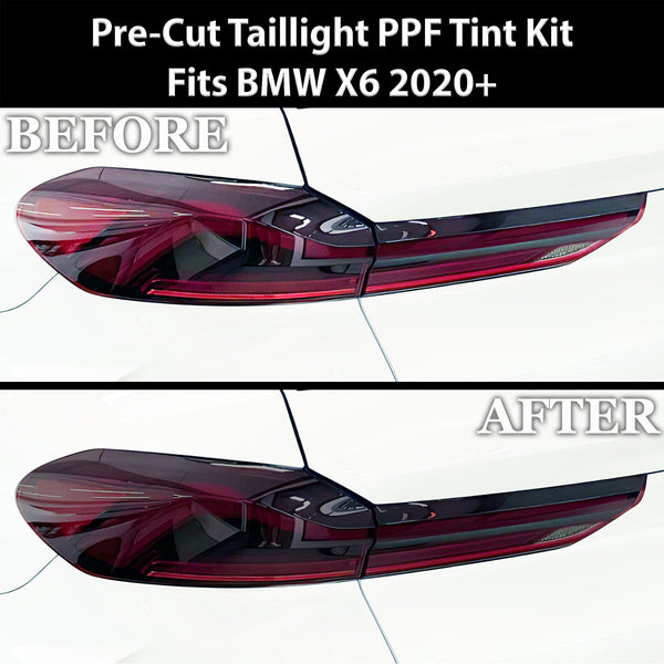 Fits BMW X6 2019-2023 Full Headlight Taillight Precut Smoked PPF Tint Kit Film Overlay