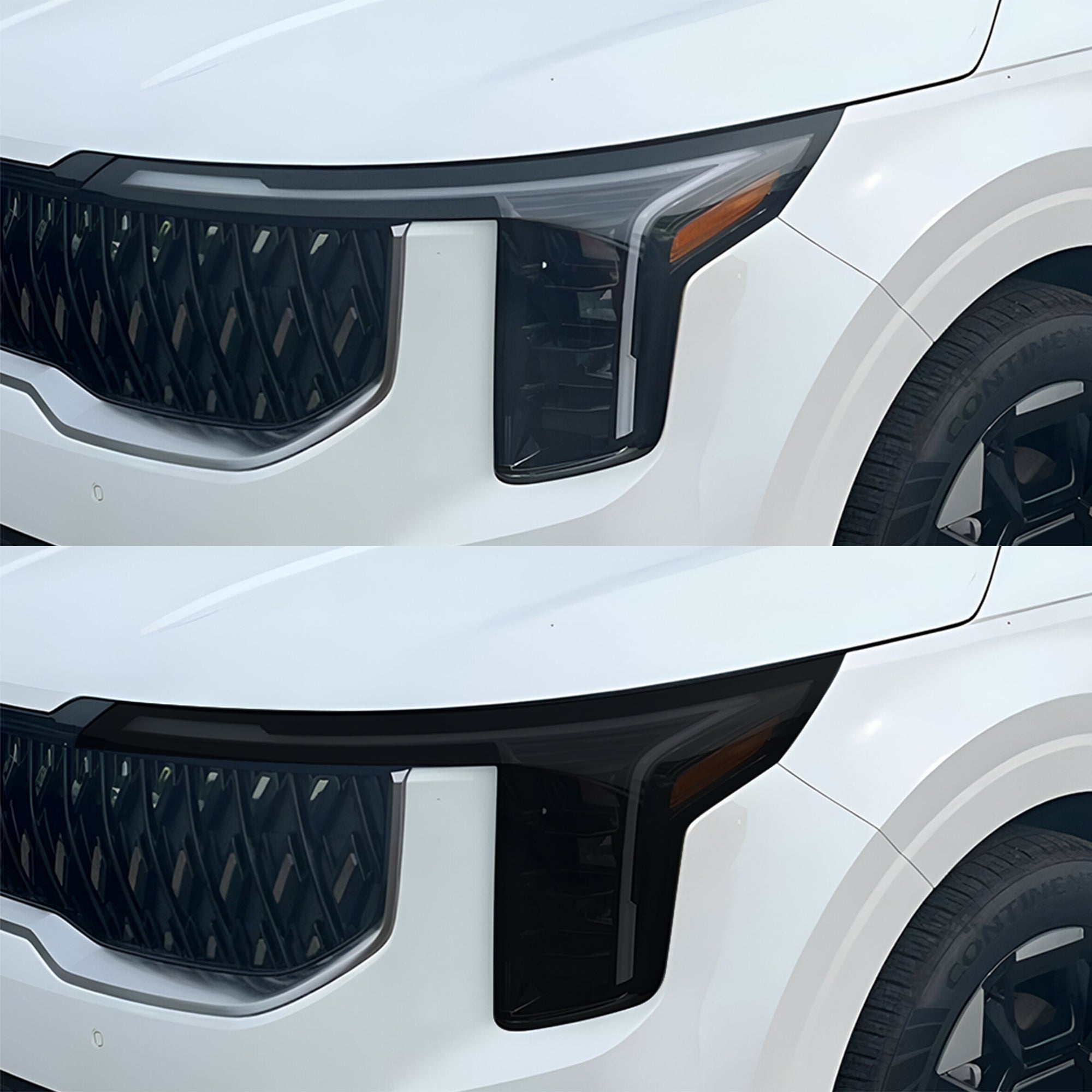 KIA Carnival 2025–2026 Dark Smoke Headlight & Taillight Tint Kit – Precut Vinyl Lens Overlays