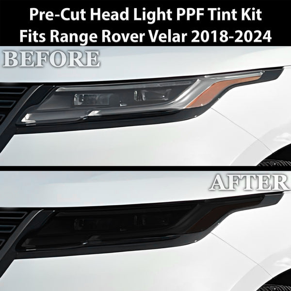 Full Headlight Taillight Precut Smoked PPF Tint Kit Film Overlay Fits Land Rover Range Rover Velar 2018+