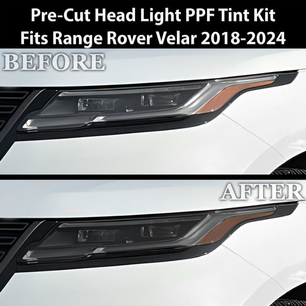 Full Headlight Taillight Precut Smoked PPF Tint Kit Film Overlay Fits Land Rover Range Rover Velar 2018+