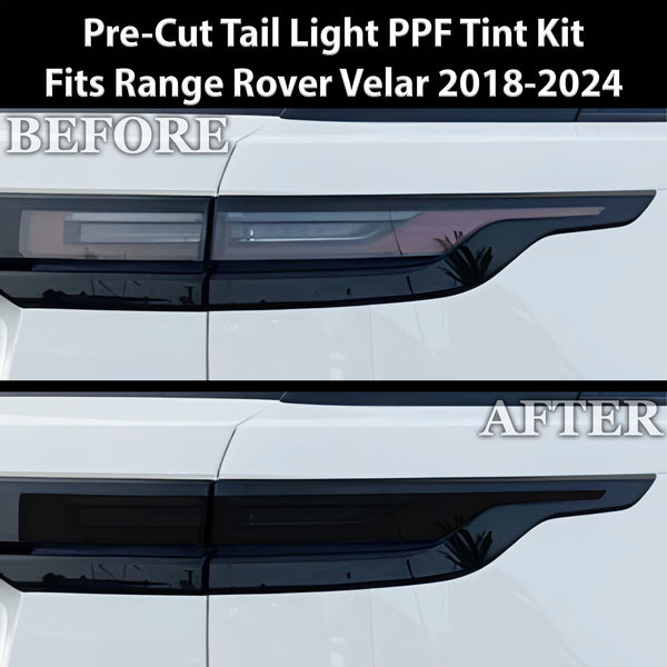 Full Headlight Taillight Precut Smoked PPF Tint Kit Film Overlay Fits Land Rover Range Rover Velar 2018+