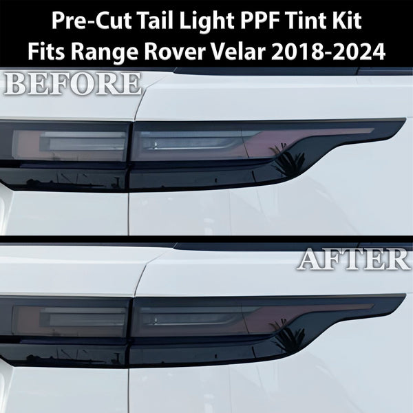 Full Headlight Taillight Precut Smoked PPF Tint Kit Film Overlay Fits Land Rover Range Rover Velar 2018+