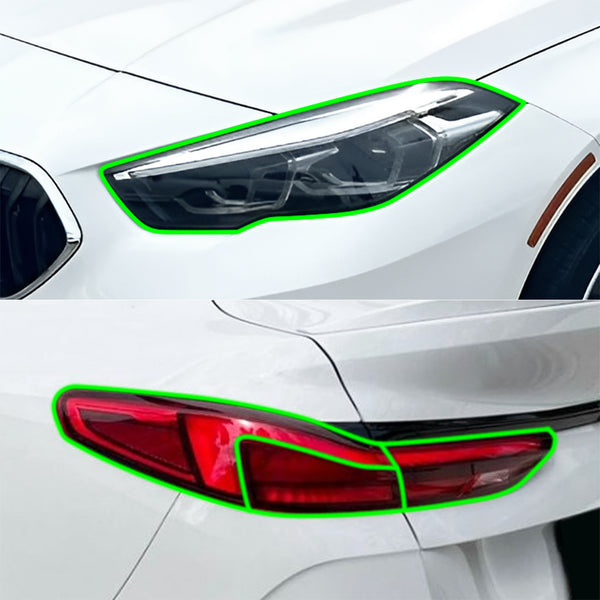 Fits BMW 2 Series 2020-2024 Full Headlight Taillight Precut Smoked PPF Tint Kit Film Overlay