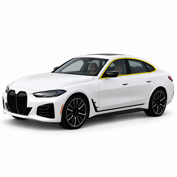 BMW i4 2022-2026 Blackout Chrome Delete Kit – Precut Gloss Black Vinyl Overlays