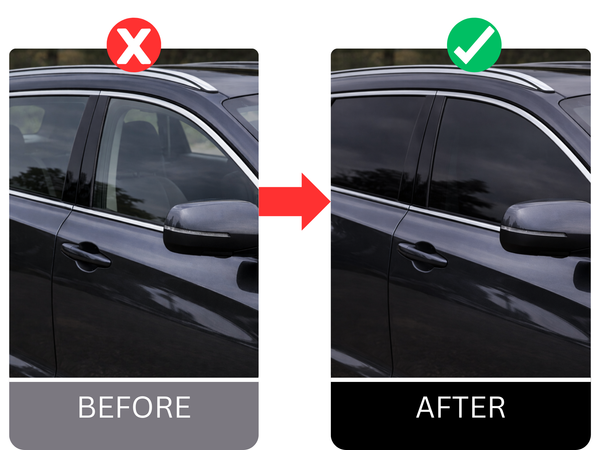 Before after window tint