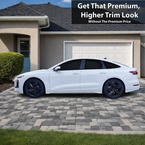 Audi A6 S6 e-tron 2025-2027 Blackout Chrome Delete Kit – Precut Gloss Black Vinyl Overlays Film