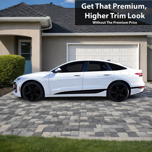 Audi A6 S6 e-tron 2025-2027 Blackout Chrome Delete Kit – Precut Gloss Black Vinyl Overlays Film