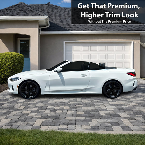 BMW 4 Series Convertible 2021-2026 Blackout Chrome Delete Kit – Precut Gloss Black Vinyl Overlays
