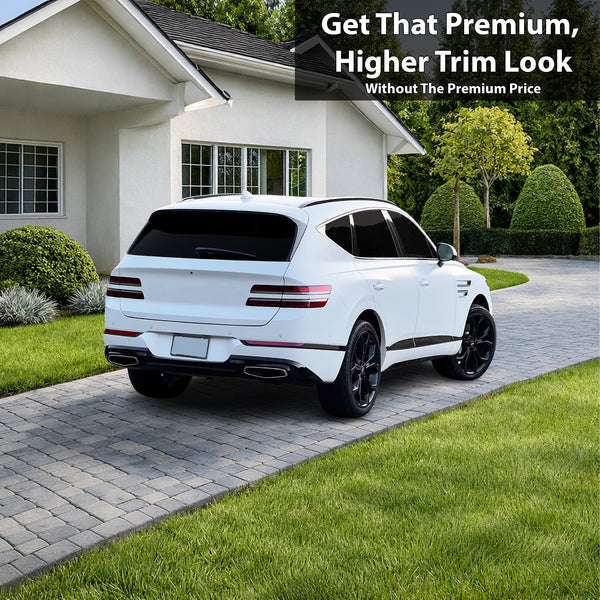 Genesis GV80 SUV Blackout Chrome Delete Kit – Precut Gloss Black Vinyl Overlays Film