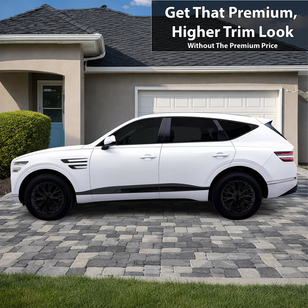 Genesis GV80 SUV Blackout Chrome Delete Kit – Precut Gloss Black Vinyl Overlays Film