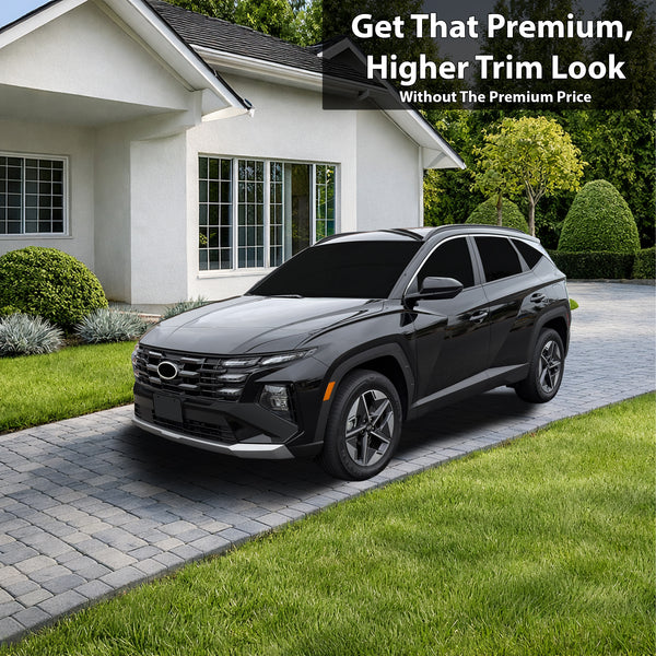 Hyundai Tucson 2022-2026 Window Trim Blackout Chrome Delete Kit – Precut Gloss Black Vinyl Overlays