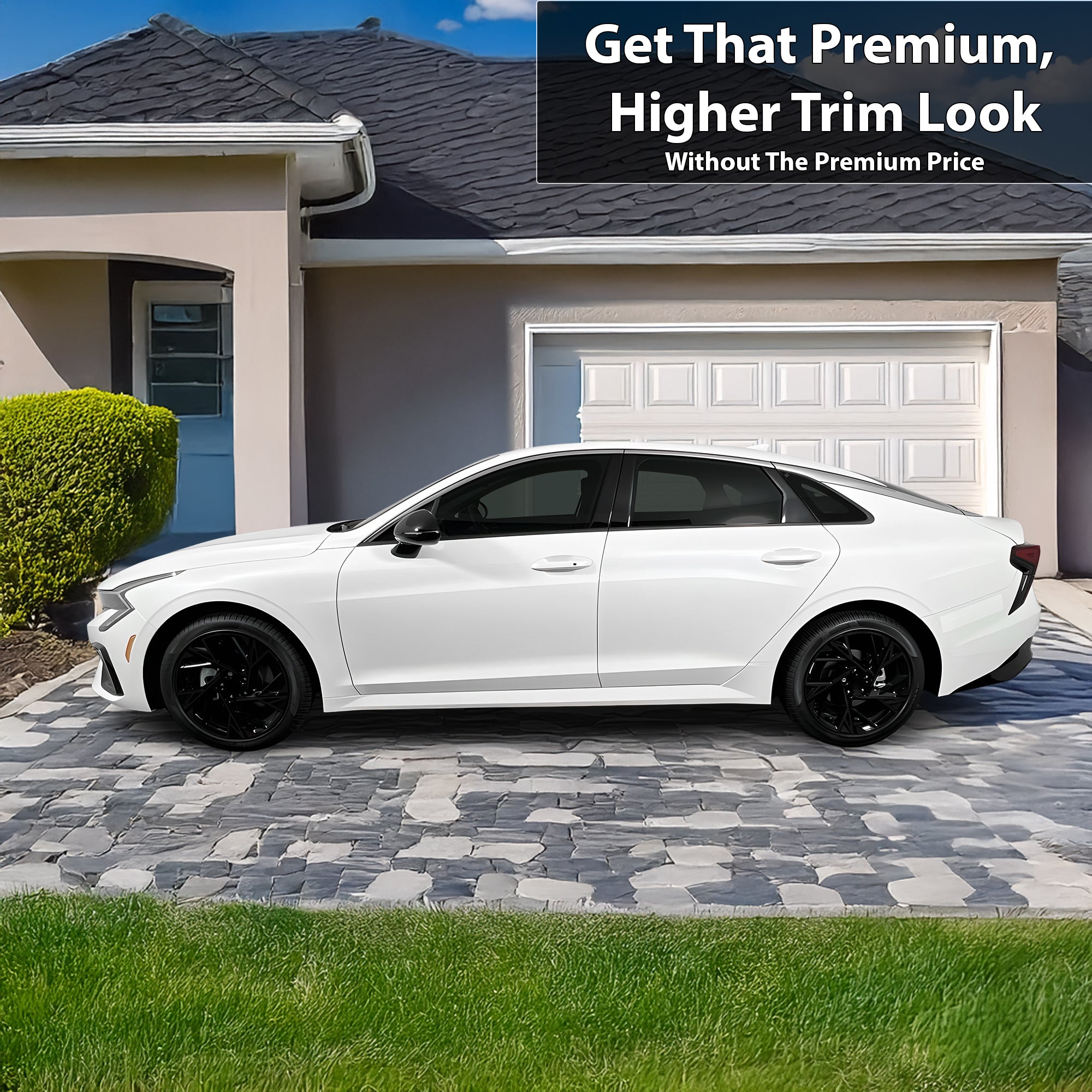 Fits KIA K5 2025 - 2026 Vinyl Chrome Delete Blackout Decal Stickers Overlay Film - Bogar Tech Designs