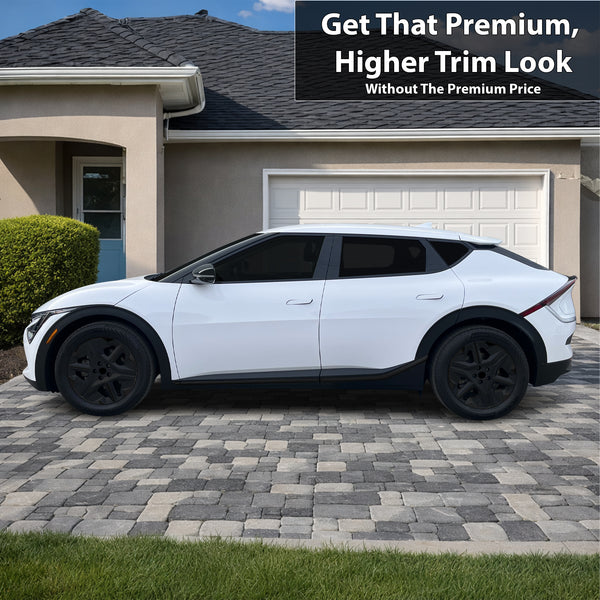 Kia EV6 2025-2026 Blackout Chrome Delete Kit – Precut Gloss Black Vinyl Overlays
